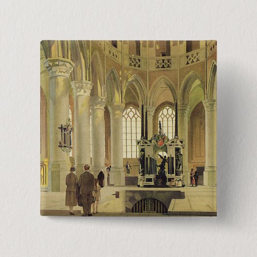 Poster Delft LNER Vierkante Button 5,1 Cm (Voorkant)