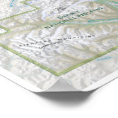 Poster Denali (Alaska)-kaart (Hoek)