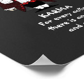 Poster. Derde wet van Karma & Newton (donkere acht Poster (Hoek)