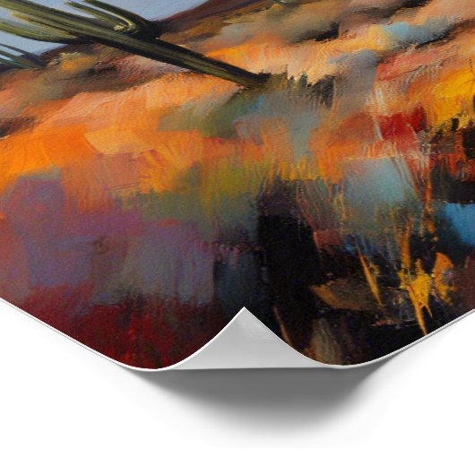 Poster Desert Rain Abstract Afbeelding (Hoek)