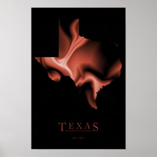 Poster Design Map in Texas