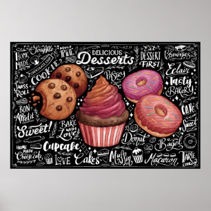 Poster desserts Menu