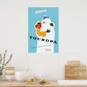 Poster Deutsche Bahn -Touropa Winter 1959-60 (Keuken)