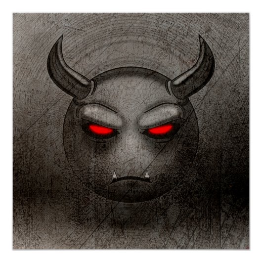 Poster Devilmoji Vintage (Voorkant)