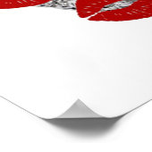 Poster Diamond Heart met Kisses (Hoek)