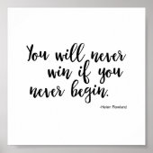 Poster die Helen Rowland citeert - Succes (Voorkant)