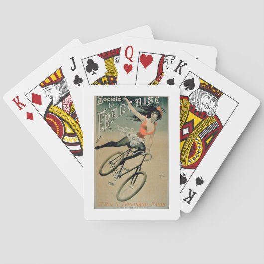 Poster die 'Societe La Francaise' adverteert, Pari Speelkaarten (Achterkant)