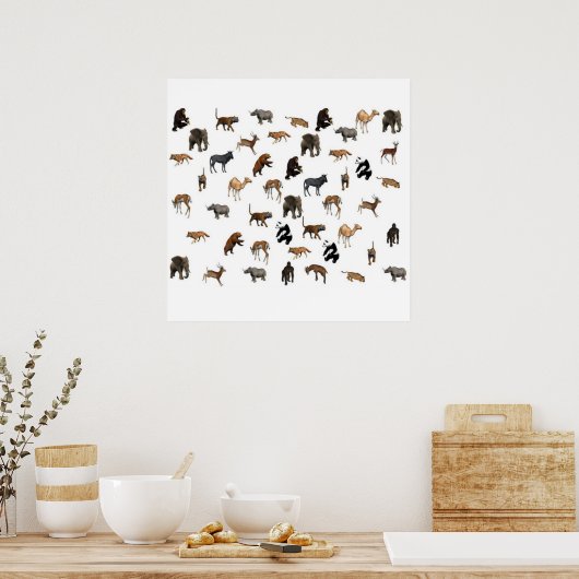 Poster dierentuin (Keuken)