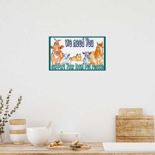 Poster dierlijke resten (Keuken)