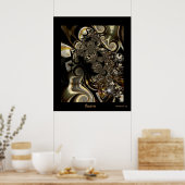 Poster Digital Abstract Art Ilusion (Keuken)