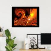 Poster Digitale Abstracte Kunst Gouden Bollen (Thuiskantoor)