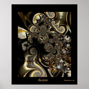 Poster Digitale Abstracte Kunst Illusie