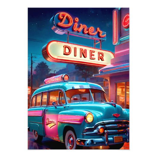 Poster  Diner Lights (Voorkant)