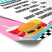 poster Diner  Menu 1950 (Hoek)