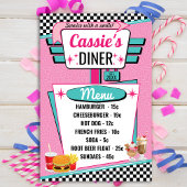 poster Diner  Menu 1950
