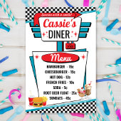 poster Diner  Menu 1950