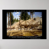 Poster Diplodocus Allosaurus Greg Paul (Voorkant)