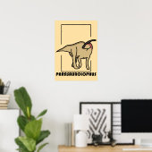 Póster diseño dinosaurio Parasaurolophus Poster (Thuiskantoor)