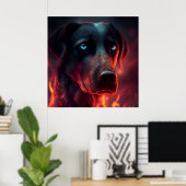 Poster Dog (Thuiskantoor)