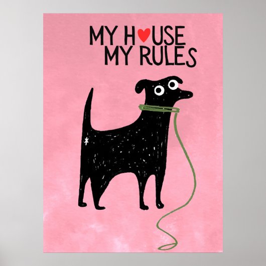 Poster dog | Funny & decorative Poster (Voorkant)