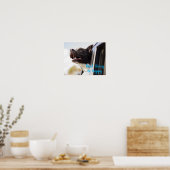 Poster-Dog gezicht uit het auto-venster Maak je ge Poster (Keuken)