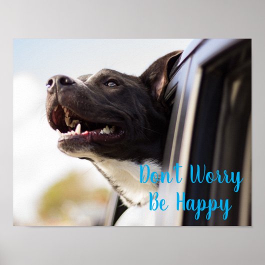 Poster-Dog gezicht uit het auto-venster Maak je ge Poster (Voorkant)