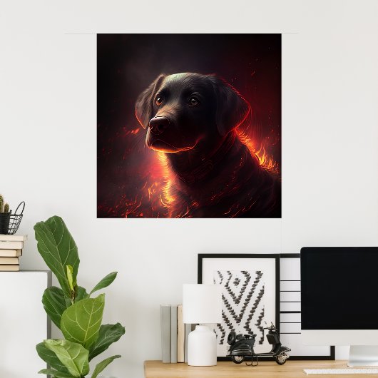Poster Dog Red (Thuiskantoor)