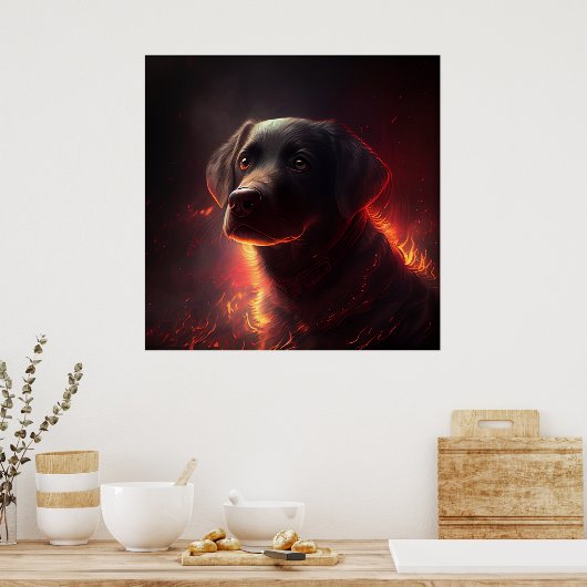 Poster Dog Red (Keuken)