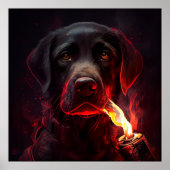 Poster Dog Red (Voorkant)