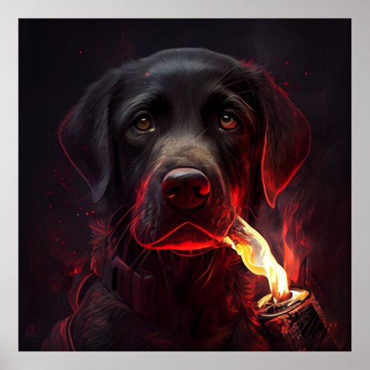 Poster Dog Red (Voorkant)