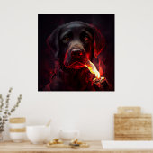 Poster Dog Red (Keuken)