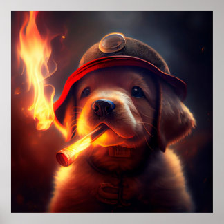 Poster Dog Red