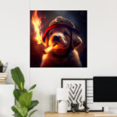 Poster Dog Red (Thuiskantoor)