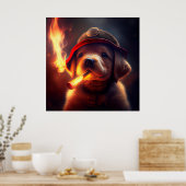 Poster Dog Red (Keuken)