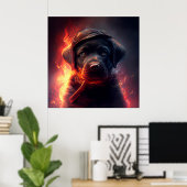 Poster Dog Red (Thuiskantoor)