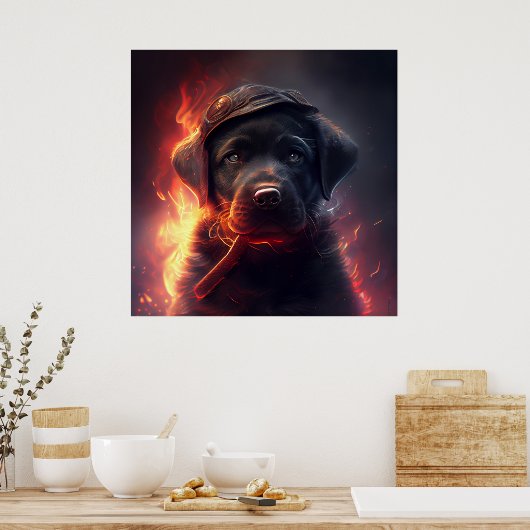 Poster Dog Red (Keuken)