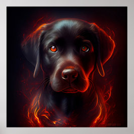 Poster Dog Red