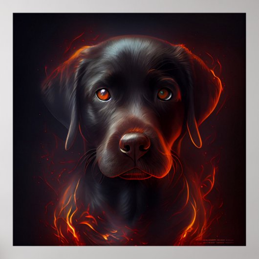 Poster Dog Red (Voorkant)