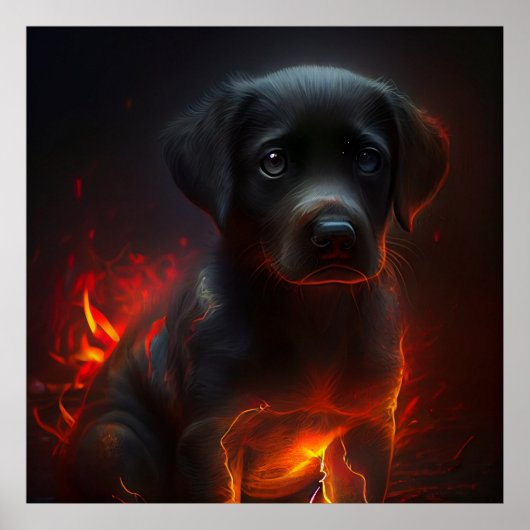 Poster Dog Red (Voorkant)