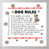 Poster Dog Rules (Voorkant)