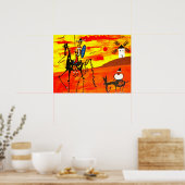 Poster Don Quichot (Keuken)