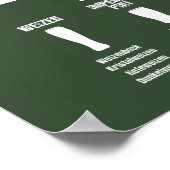 Poster donkergroen omgebogen (Hoek)