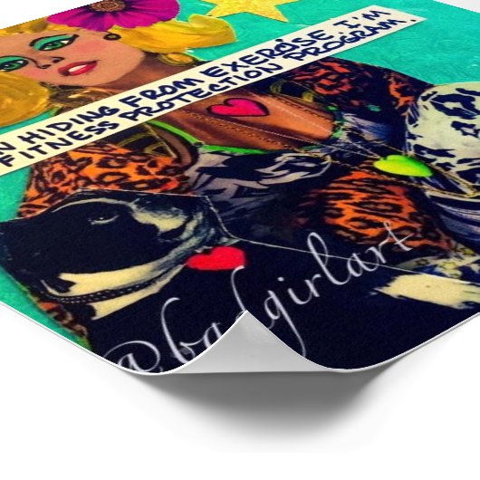 Poster door slechte meisjeskunst (Hoek)