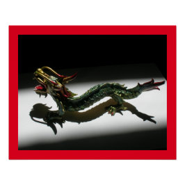 Poster - Draak in Schijnwerper
