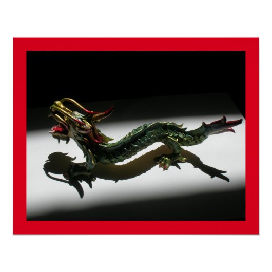 Poster - Draak in Schijnwerper (Voorkant)