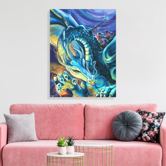 Poster Dragon Rider Canvas Afdruk (Insitu (Woonkamer))