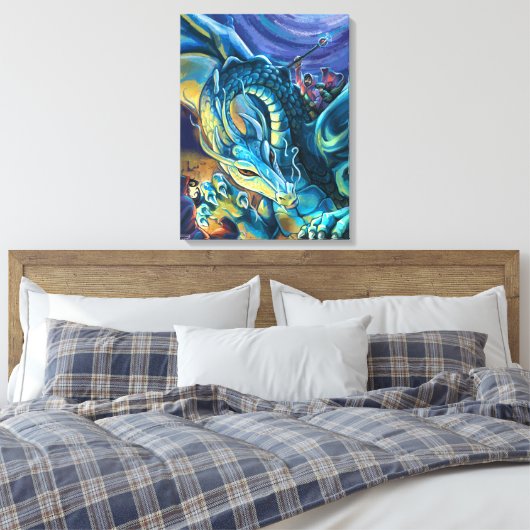 Poster Dragon Rider Canvas Afdruk (Insitu (Slaapkamer))