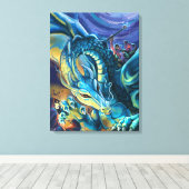 Poster Dragon Rider Canvas Afdruk (Insitu (Houten vloer))