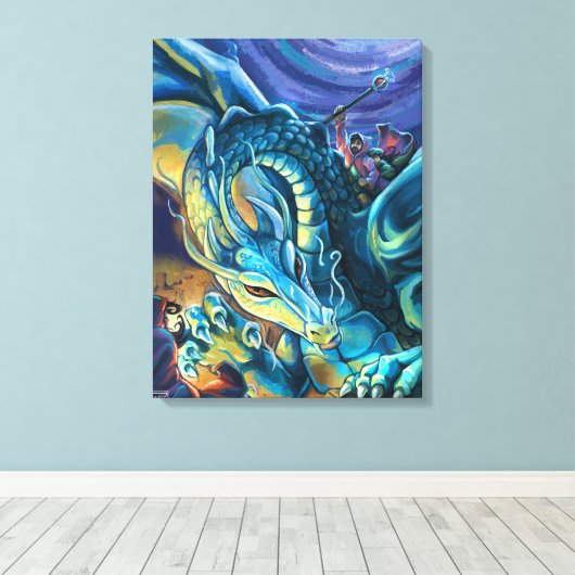 Poster Dragon Rider Canvas Afdruk (Insitu (Houten vloer))