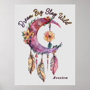 Poster - Dream Catcher "Dream Big Blijf Wild"